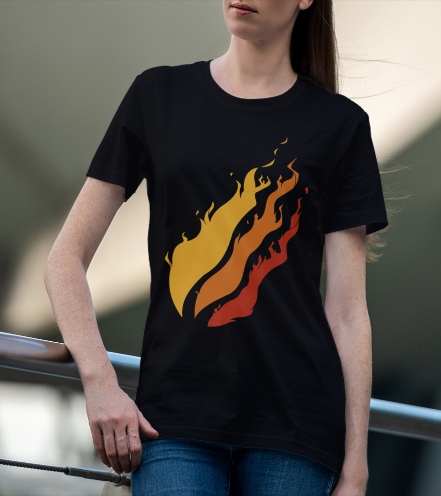 Fire Nation Boys Gaming Playz Streamer Gamer Fiery Flame Elements T-Shirt