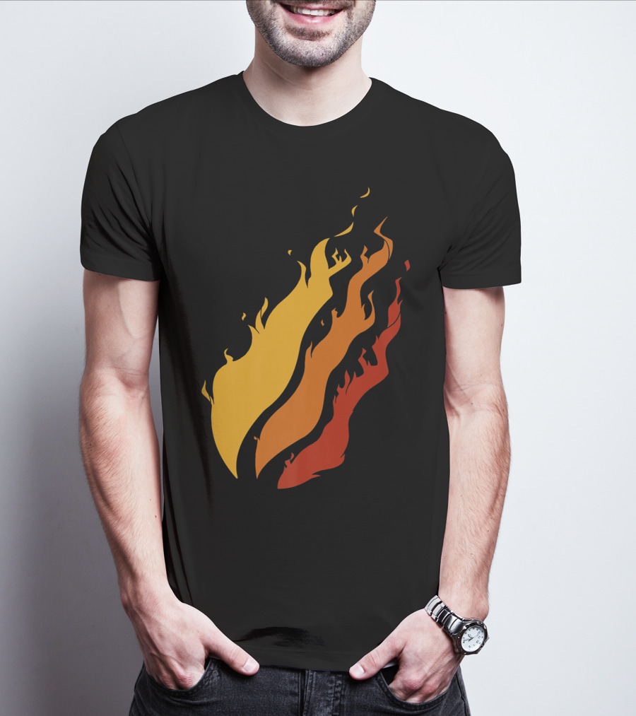 Fire Nation Boys Gaming Playz Streamer Gamer Fiery Flame Elements T-Shirt