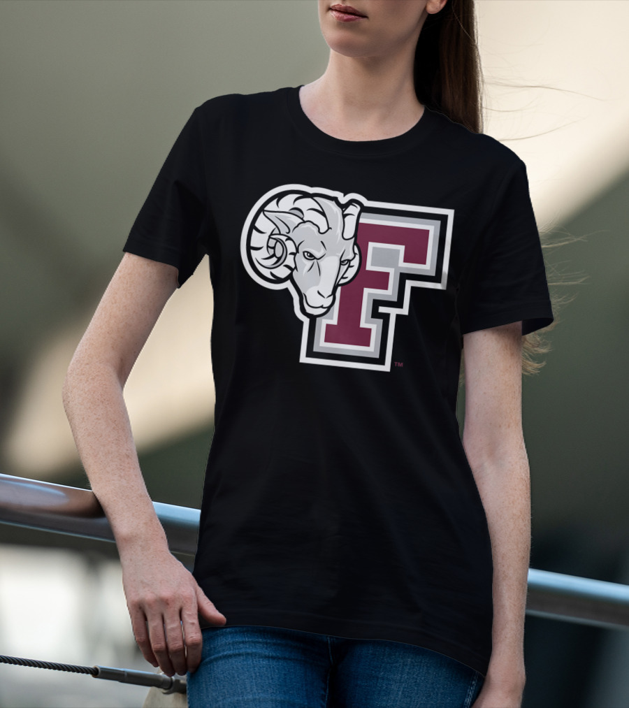 Fordham Rams NCAA College Logo Large F With Ram T-Shirt