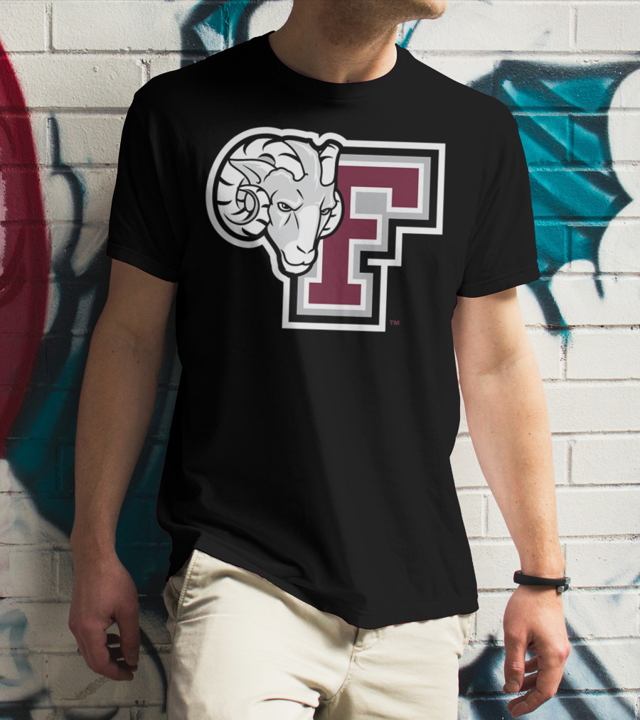 Fordham Rams NCAA College Logo Large F With Ram T-Shirt