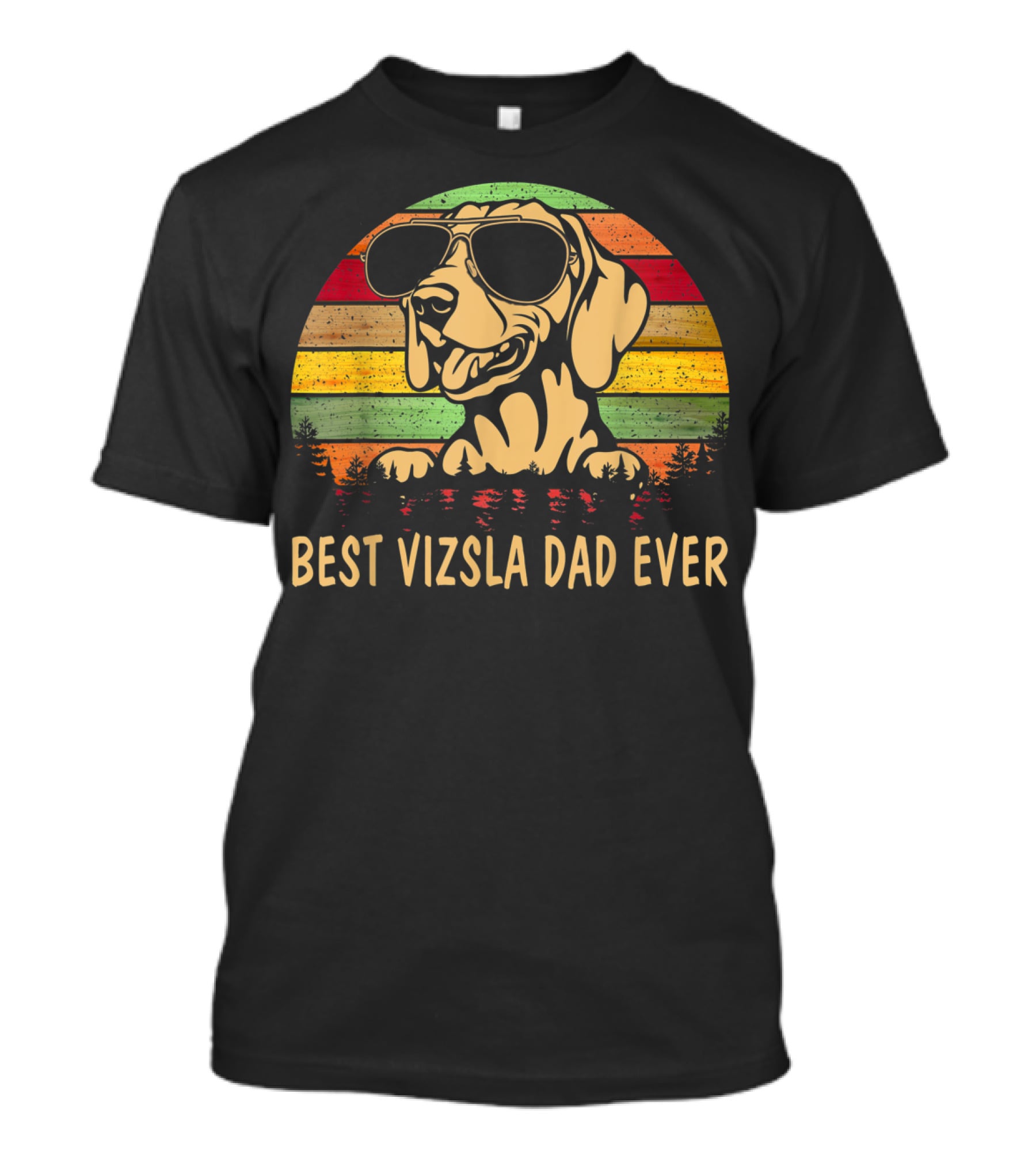 Best Vizsla Dad Ever Men's Father's Day Vizsla Dog T-Shirt