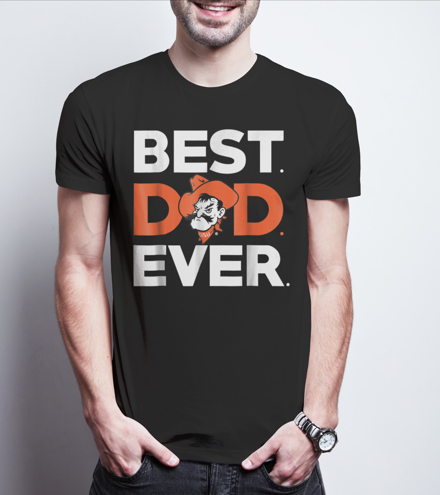 Oklahoma State Cowboys Best Dad Ever Pistol Pete T-Shirt