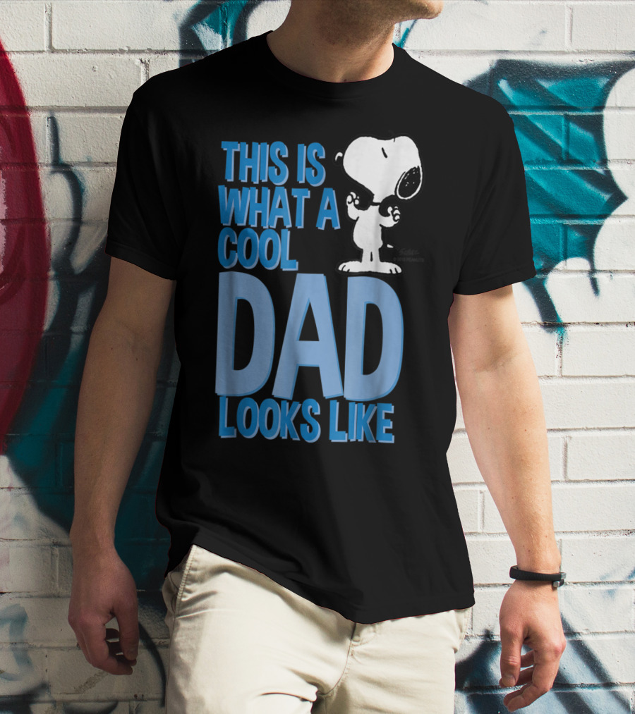 Snoopy This Is What A Cool Dad Looks Like Peanuts Mens T-Shirt