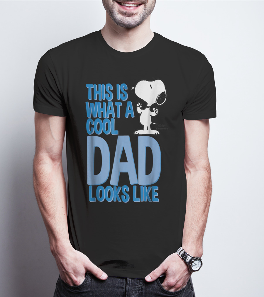 Snoopy This Is What A Cool Dad Looks Like Peanuts Mens T-Shirt