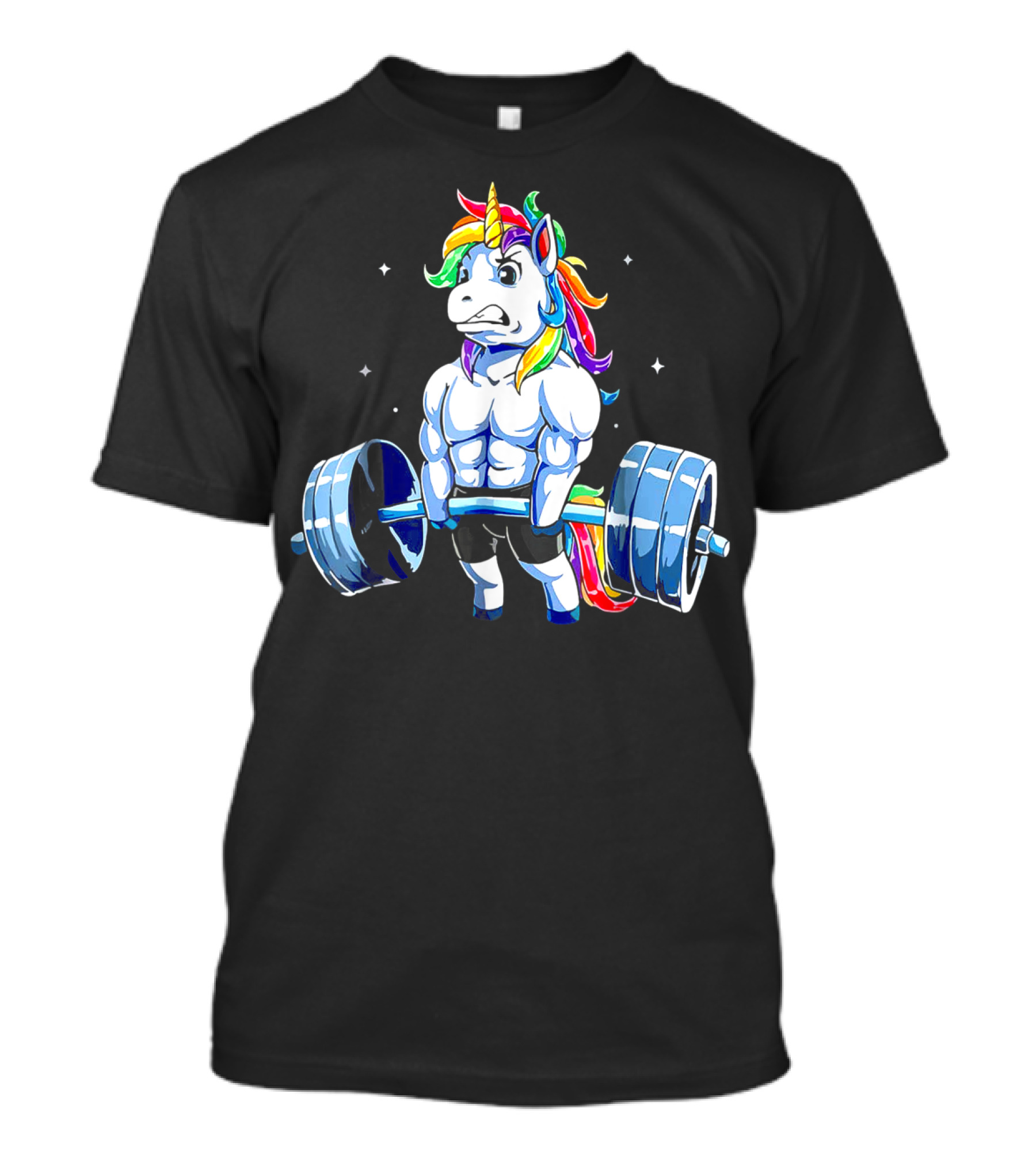Muscle Unicorn Rainbow Powerlifting T-Shirt