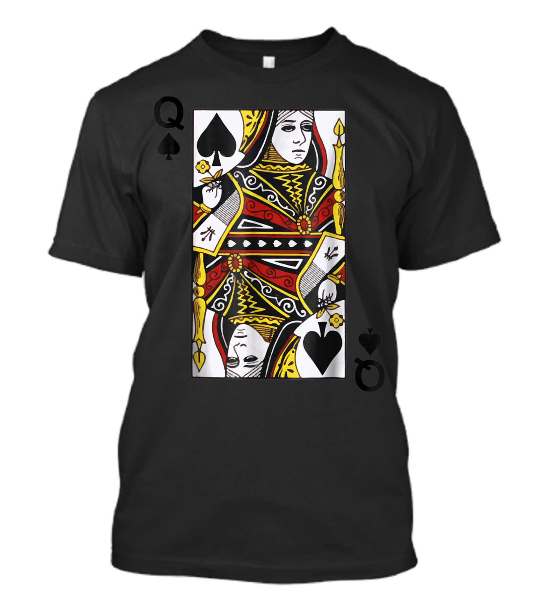 Queen Of Spades Playing Card Poker Blackjack T-Shirt