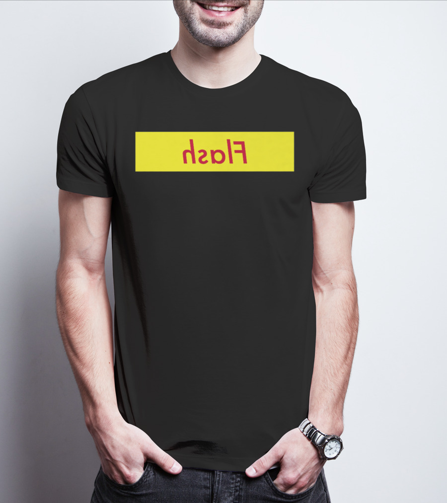 Reverse Flash Yellow Red Text Classic T-Shirt