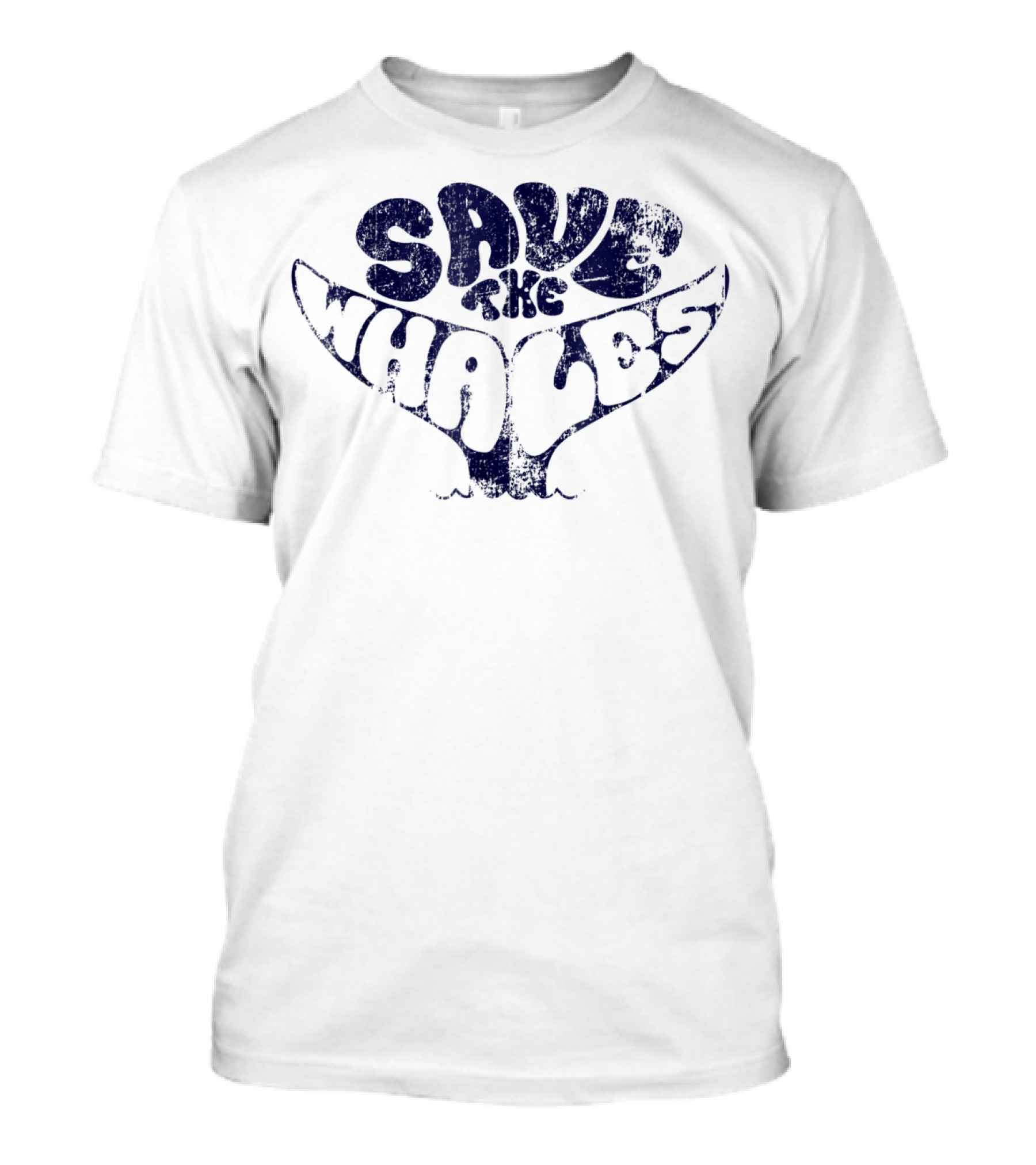 Save The Whales Distressed Vintage Environmentalist T-Shirt