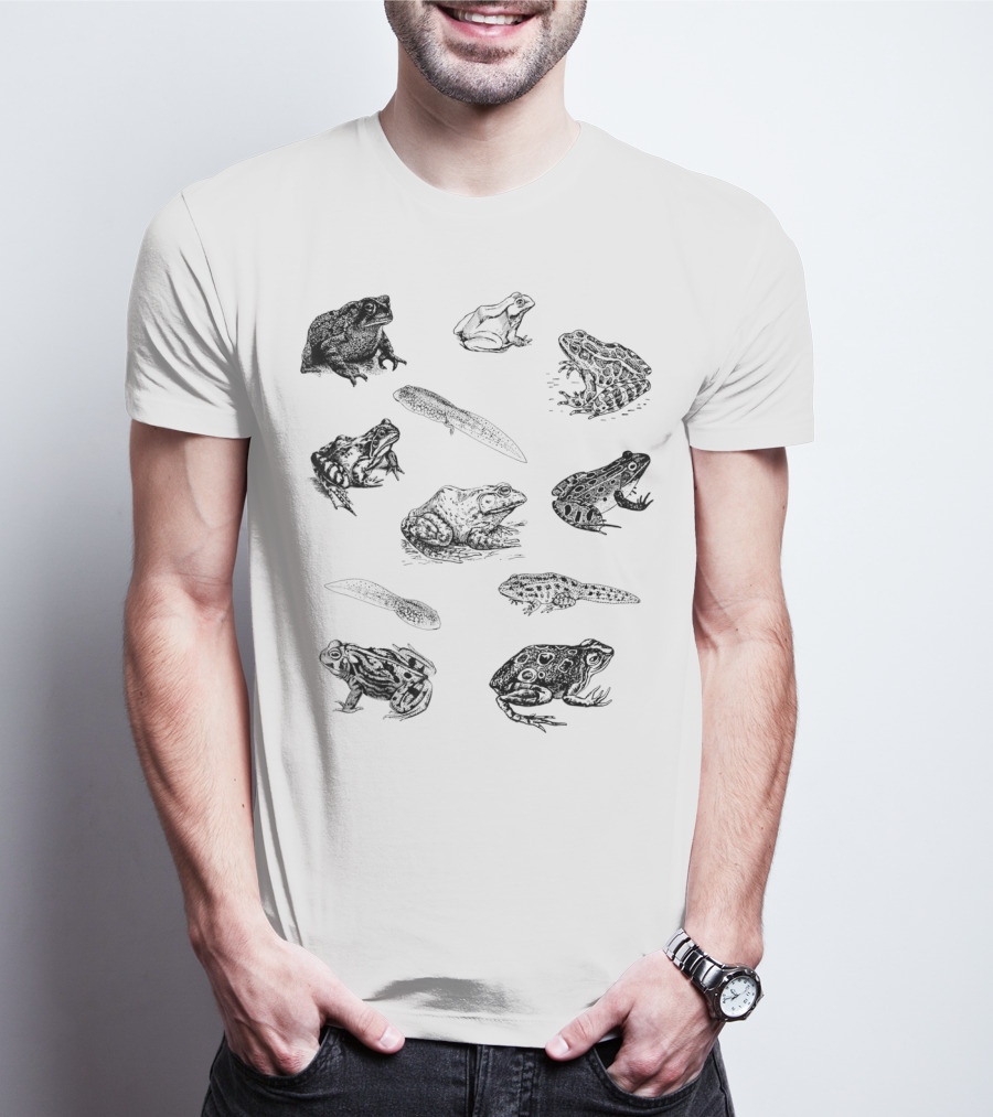 Tadpole Frog Toad Collage For Frog Lovers T-Shirt