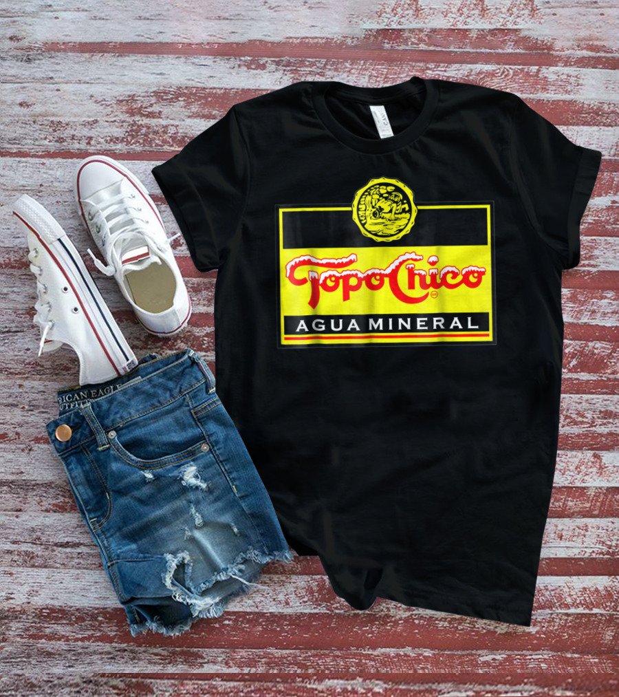 Topo Chico Agua Mineral Logo With Yellow T-Shirt