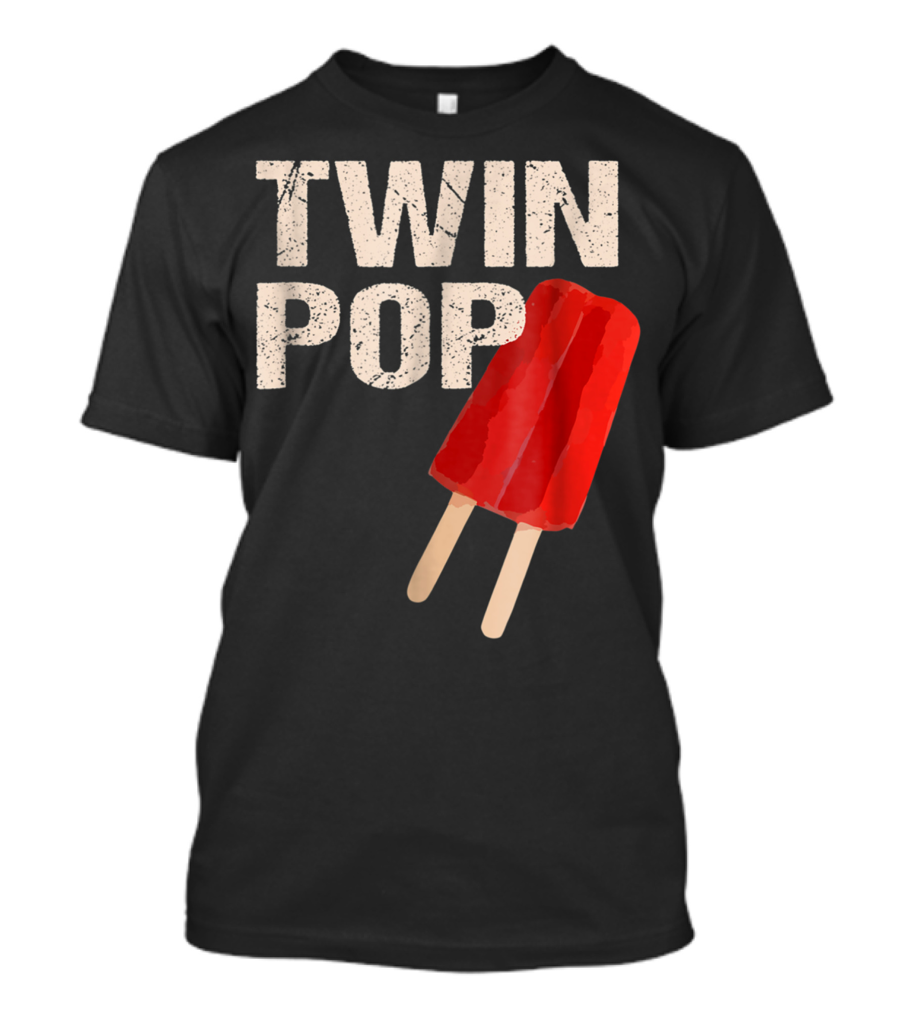 TWIN POP For Grandpa Twins Dad Ice Cream Popsicle T-Shirt