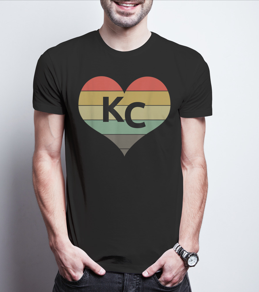 Kansas City Vintage Heart Love KC Men T-Shirt