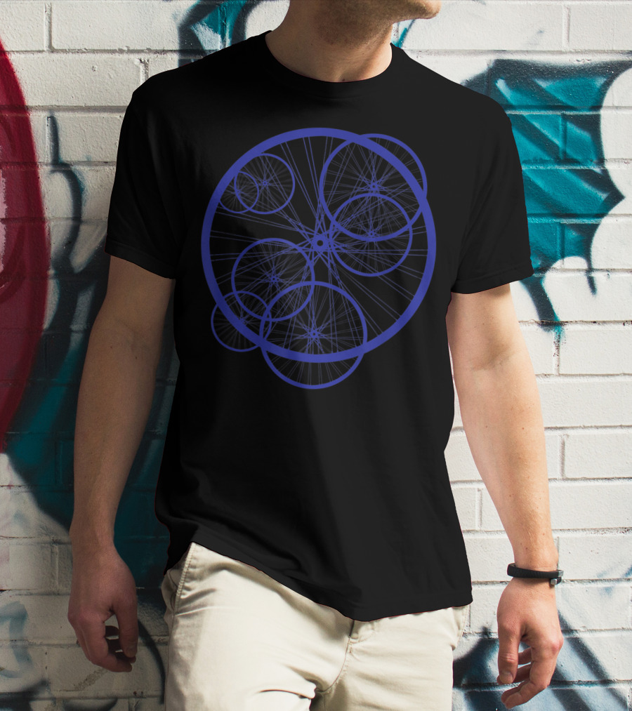 Bicyclist Cyclist Bike Wheel Network T-Shirt