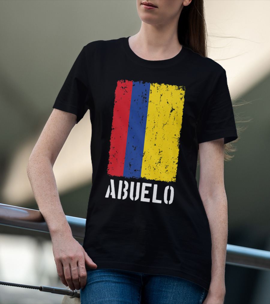 Colombian Grandpa Abuelo Colombia Flag T-Shirt