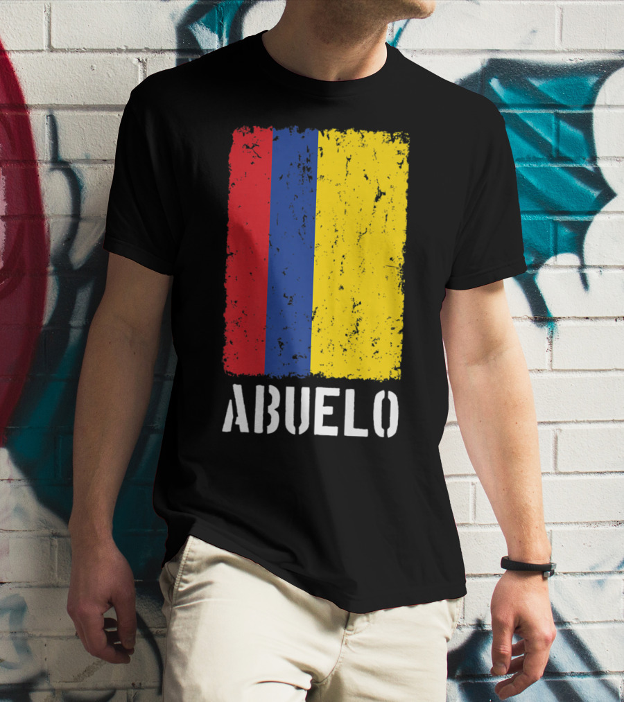 Colombian Grandpa Abuelo Colombia Flag T-Shirt
