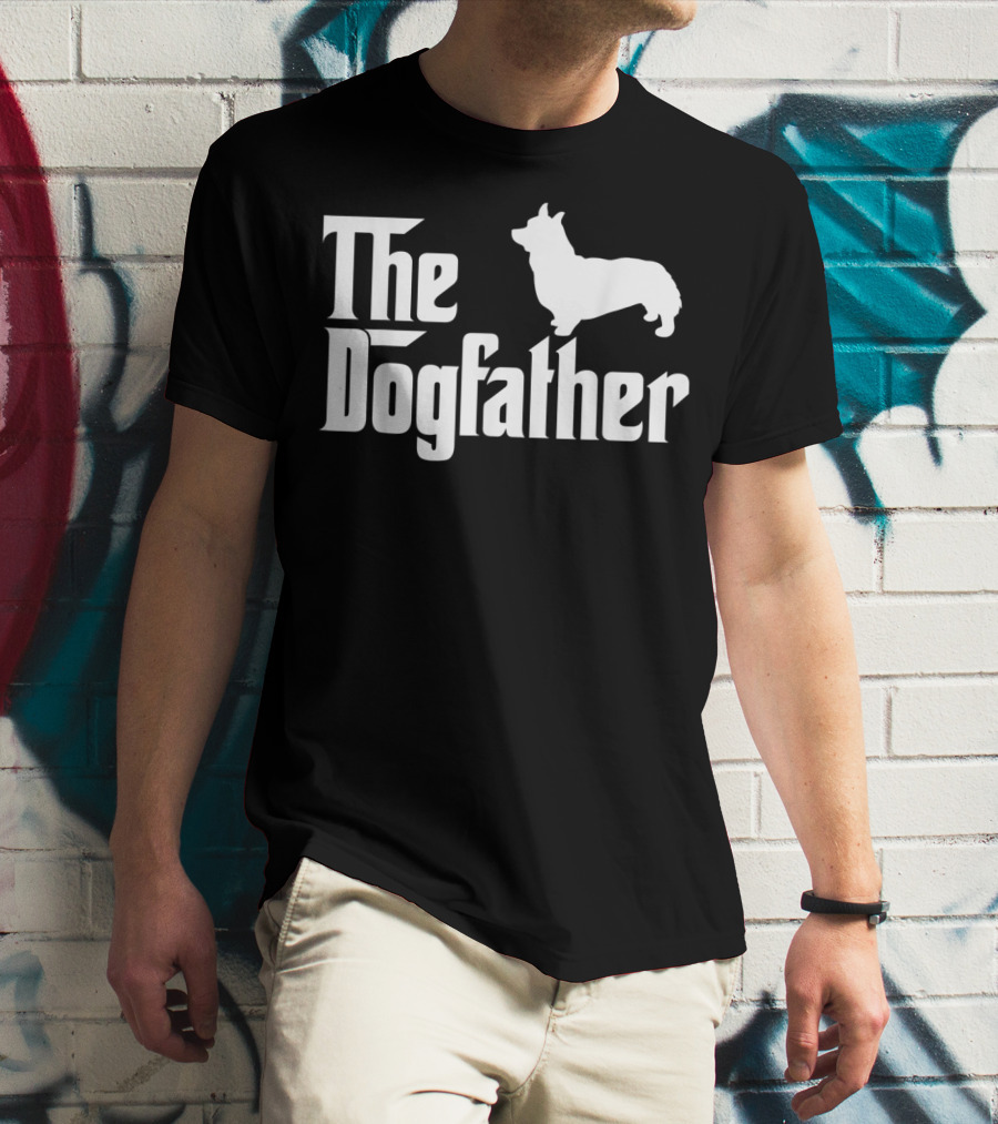 The Dogfather Funny Corgi Mens T-Shirt