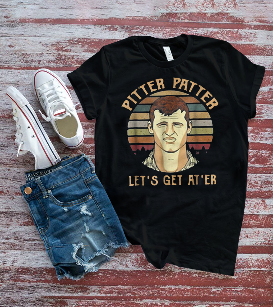 Pitter Patter Let's Get At'er Retro Style Character T-Shirt