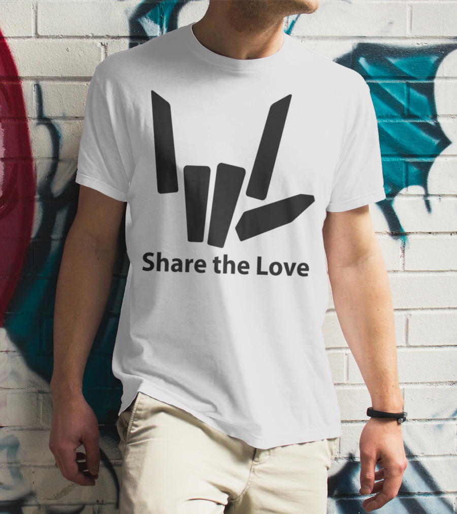 Share The Love Emblem Color Option Kids Boys Premi T-Shirt