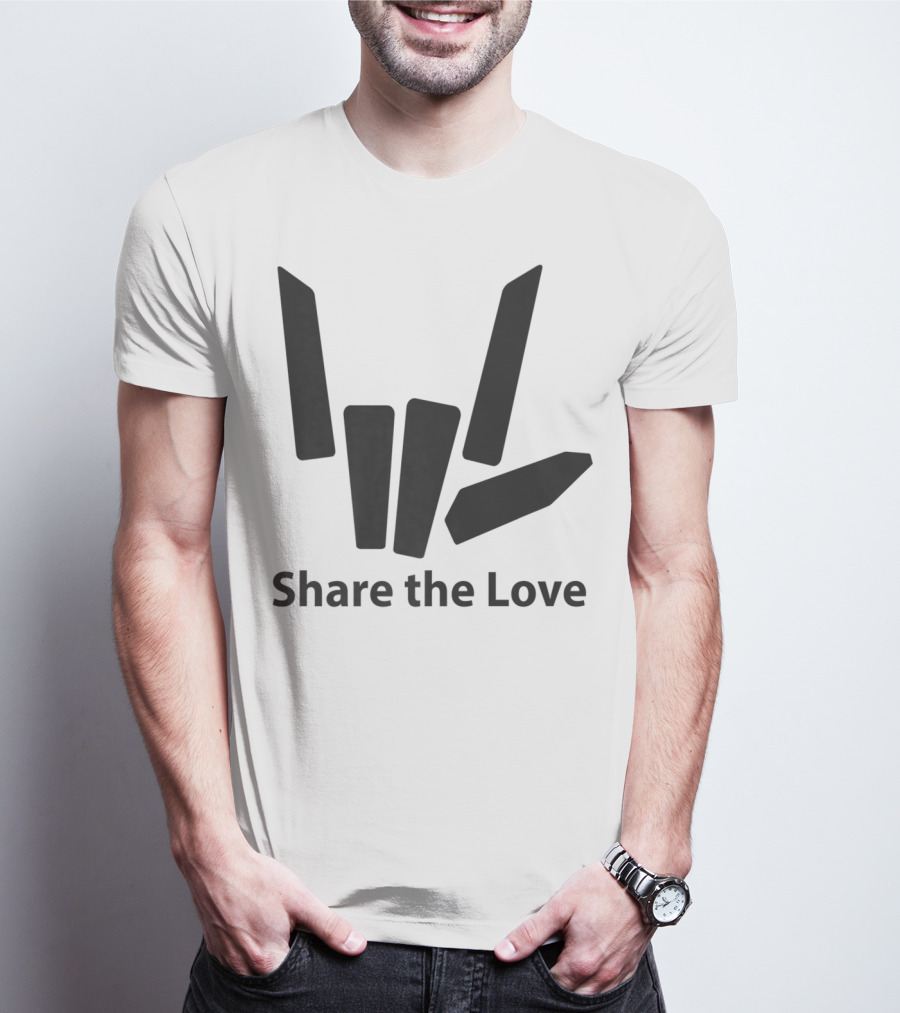 Share The Love Emblem Color Option Kids Boys Premi T-Shirt
