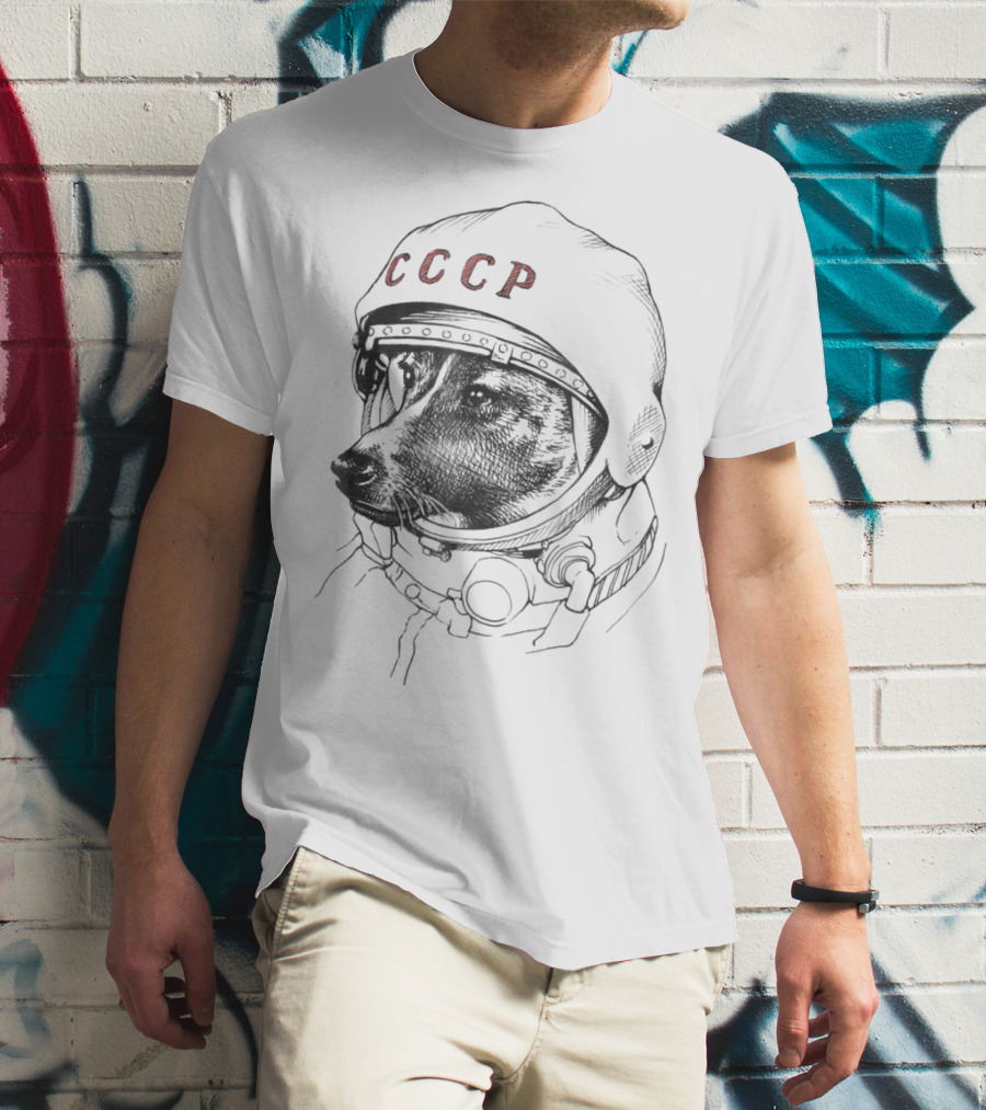 CCCP Space Traveler Dog Cosmonaut T-Shirt