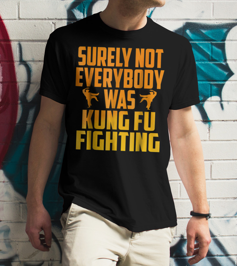 Surely Not Everybody Was Kung Fu Fighting Retro Kung Fu Pose T-Shirt