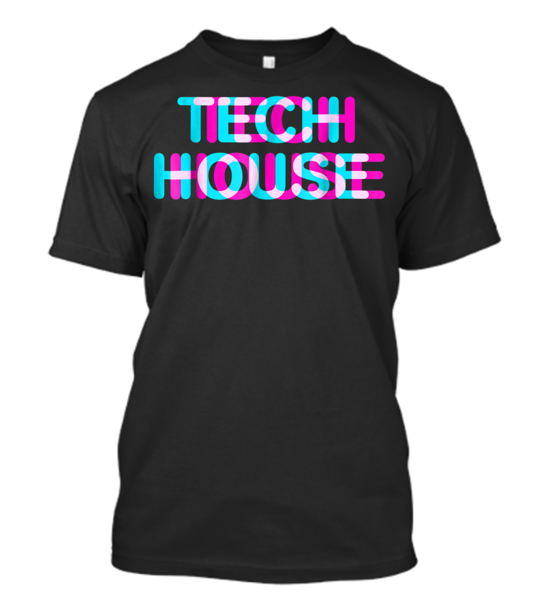Tech House 3D Discotheque Music Retro Neon T-Shirt