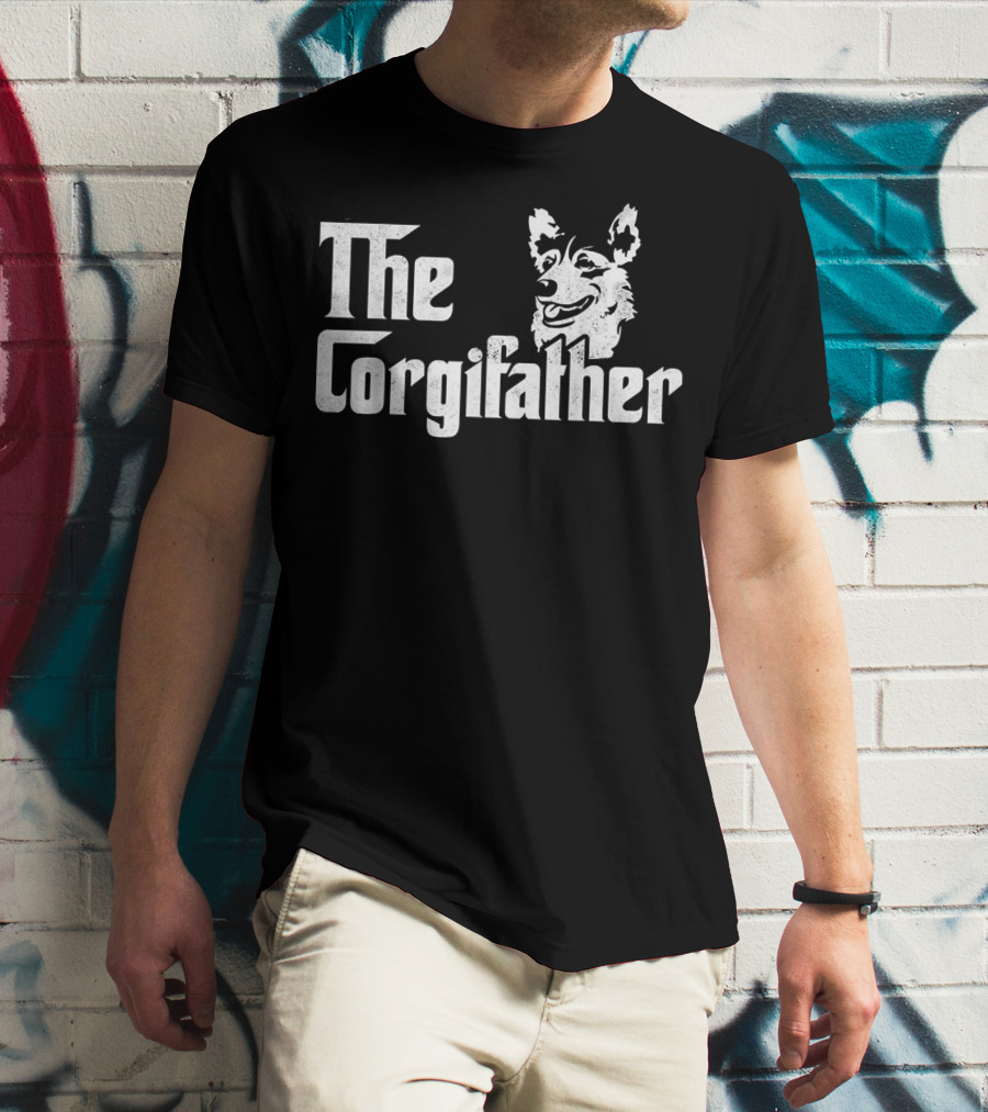 The Dogfather Corgi Dad Iconic T-Shirt