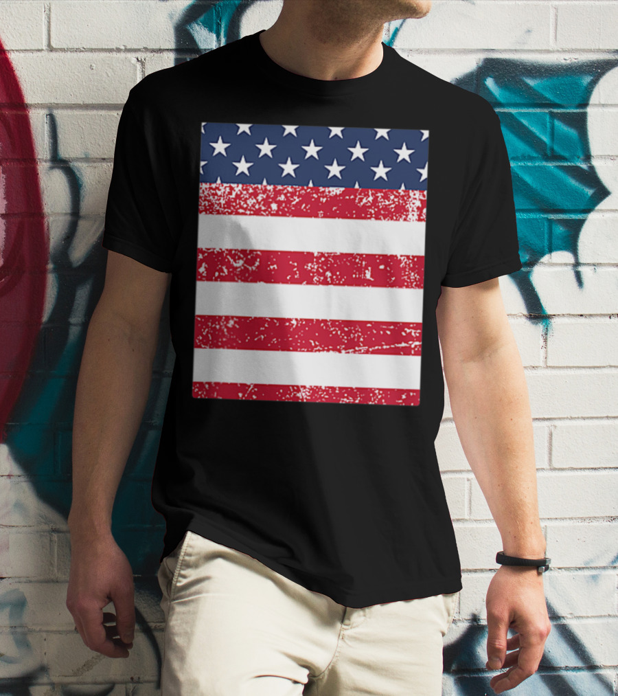 USA Pocket American Flag T-Shirt