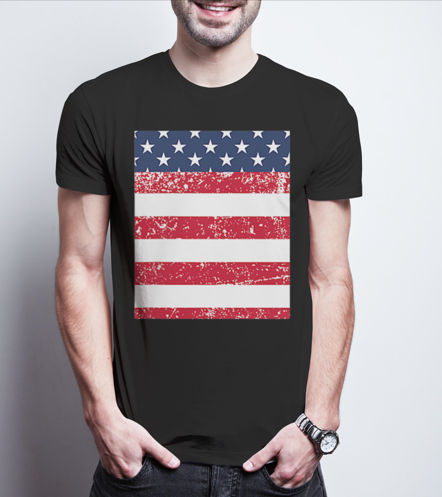 USA Pocket American Flag T-Shirt