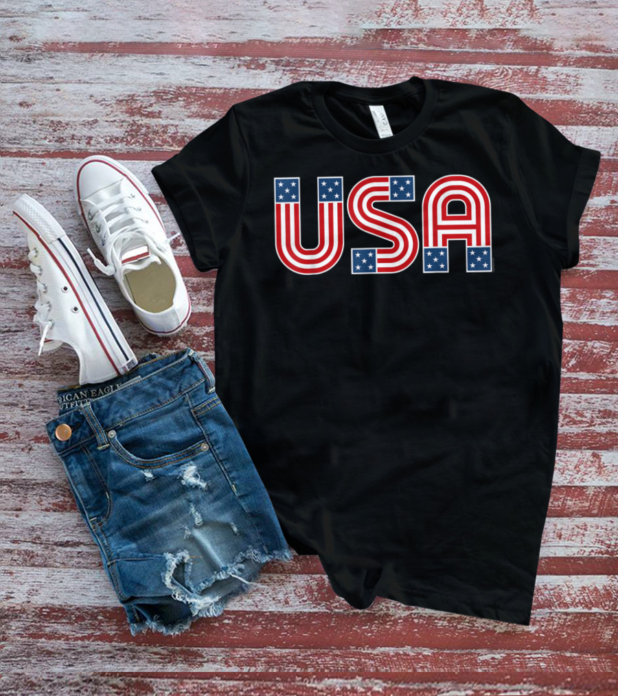 USA Stars And Stripes Patriotic American Flag T-Shirt