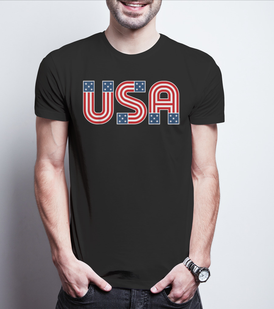 USA Stars And Stripes Patriotic American Flag T-Shirt