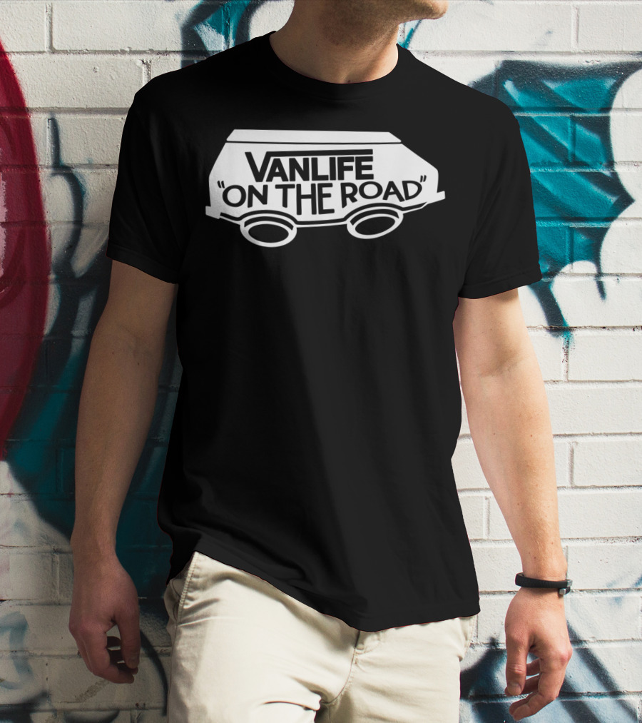 Vanlife On The Road Skater Surfer Campervan T-Shirt