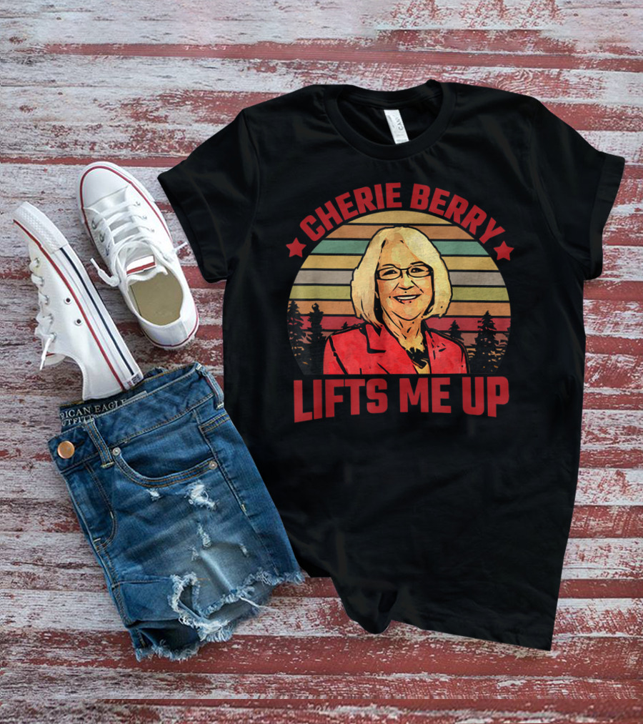 Cherie Berry Lifts Me Up Vintage Style Retro Sunset T-Shirt