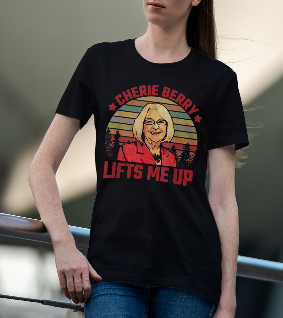 Cherie Berry Lifts Me Up Vintage Style Retro Sunset T-Shirt