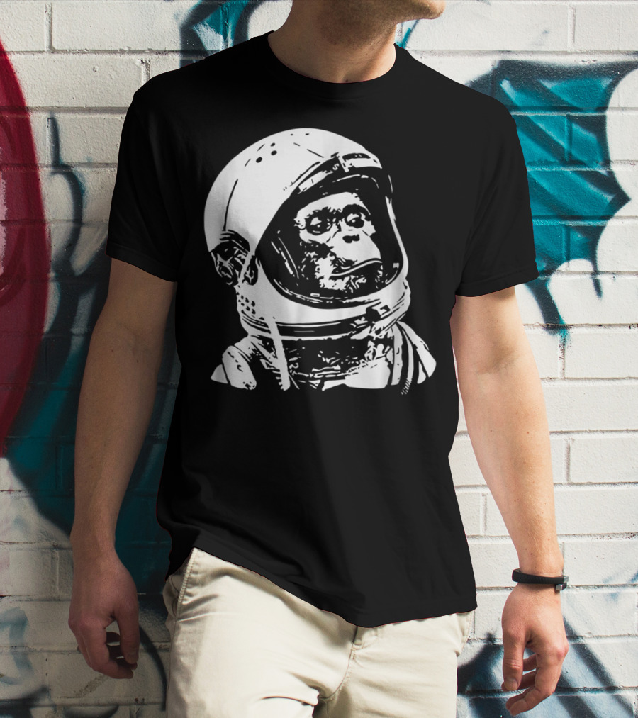 Vintage Space Astronaut Monkey Iconic Exploration T-Shirt
