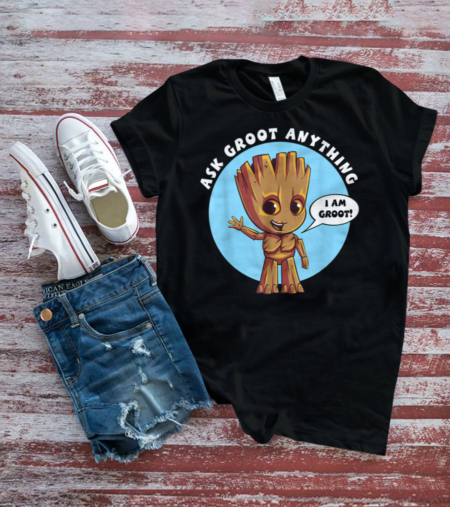 Ask Groot Anything I Am Groot Marvel T-Shirt