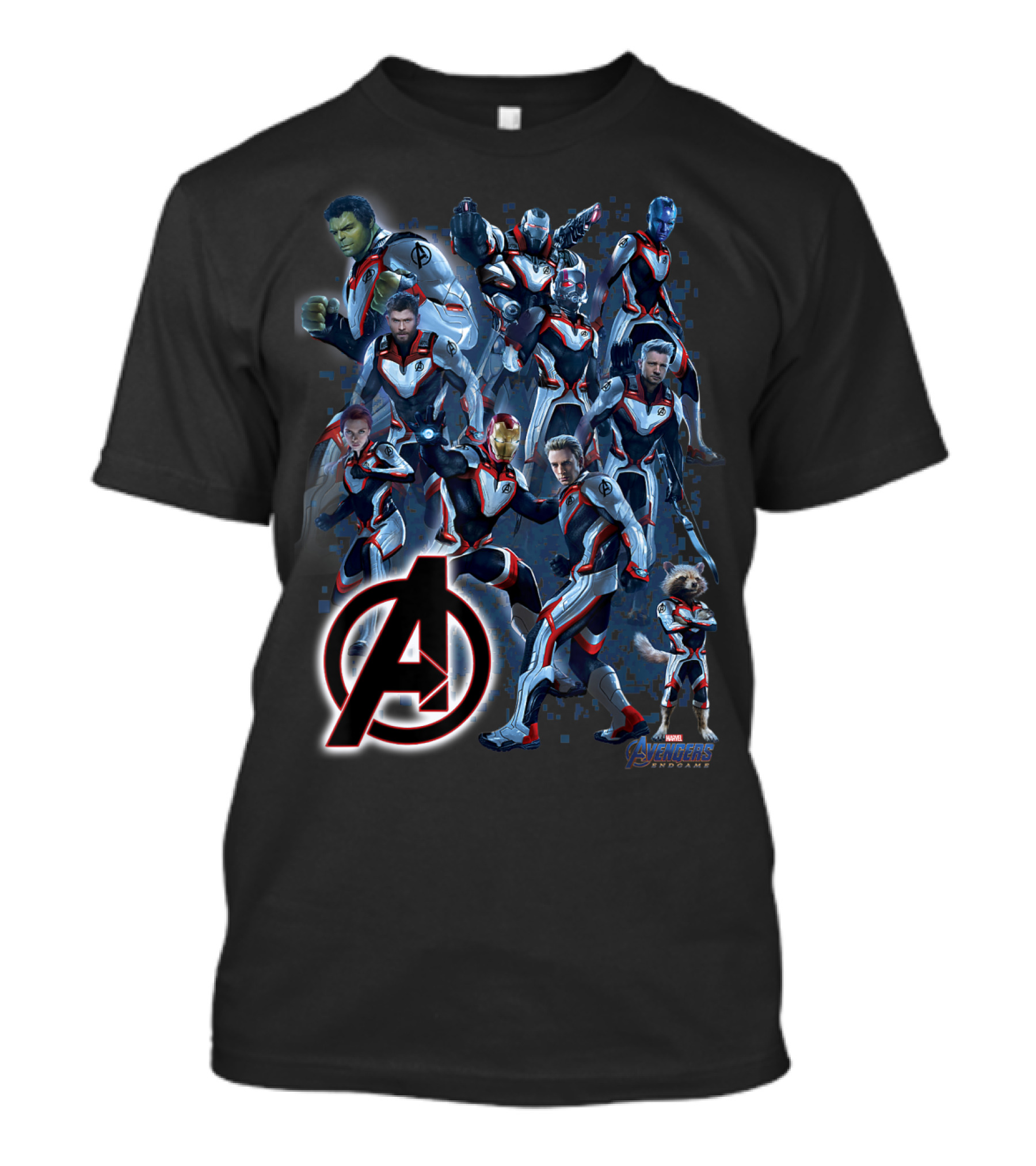 Marvel Avengers Endgame Quantum Suit Group With Avengers T-Shirt