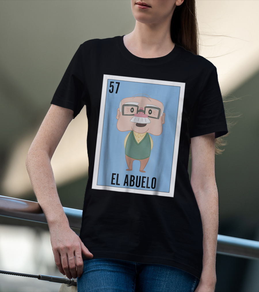 Mens Mexican Loteria El Abuelo 57 T-Shirt
