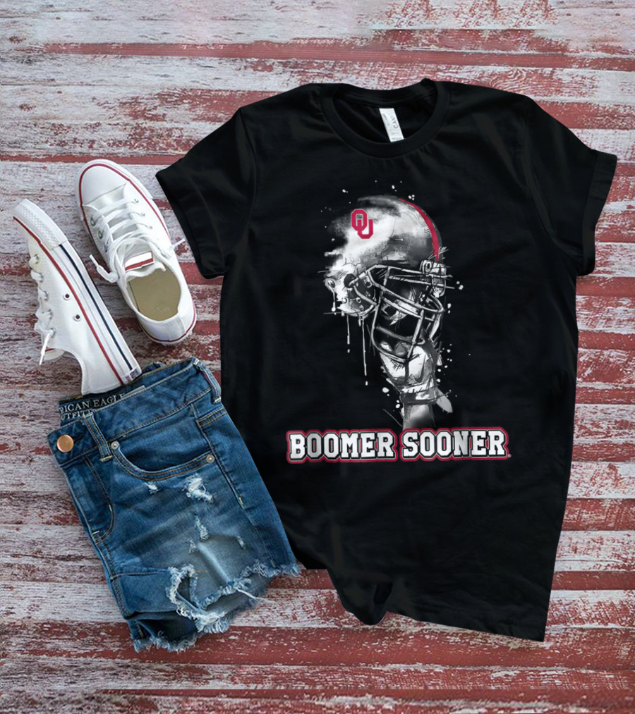 Boomer Sooner Oklahoma Sooners Helmet OU T-Shirt