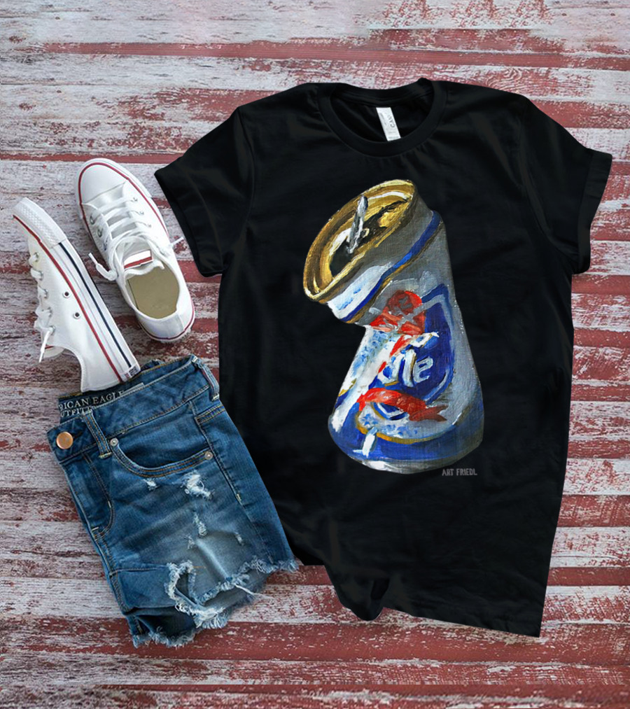 Pabst Blue Ribbon Crushed Beer Can T-Shirt