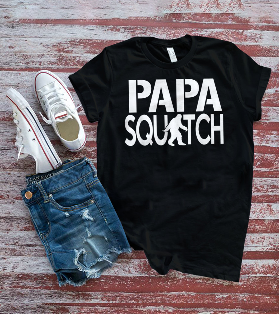 Papa Squatch Dad Sasquatch Bigfo Bigfoot Father's Day T-Shirt