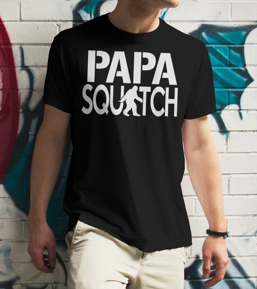 Papa Squatch Dad Sasquatch Bigfo Bigfoot Father's Day T-Shirt