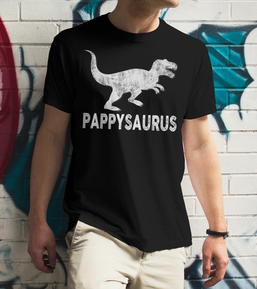 Pappysaurus Dinosaur Graphic Pappy T-Shirt