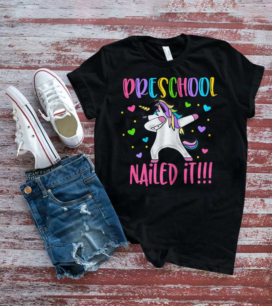 Preschool Nailed It Dabbing Unicorn T-Shirt