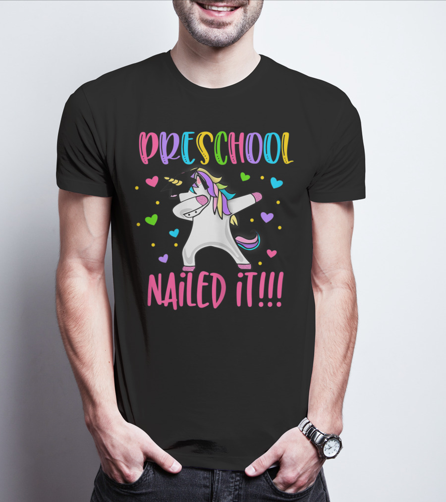 Preschool Nailed It Dabbing Unicorn T-Shirt
