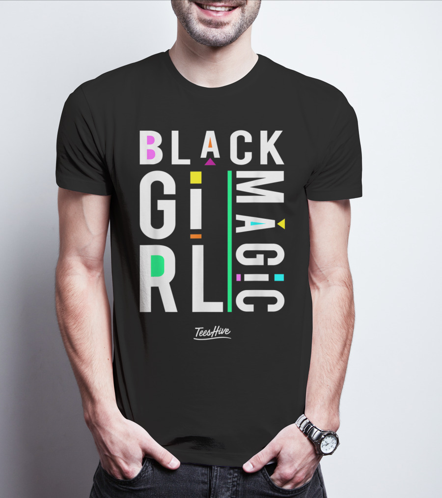 Proud Black Girl Magic By TeesHive T-Shirt