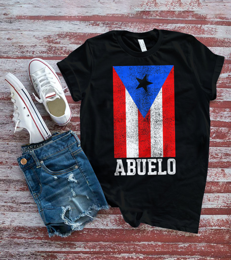 Puerto Rico Flag Abuelo T-Shirt