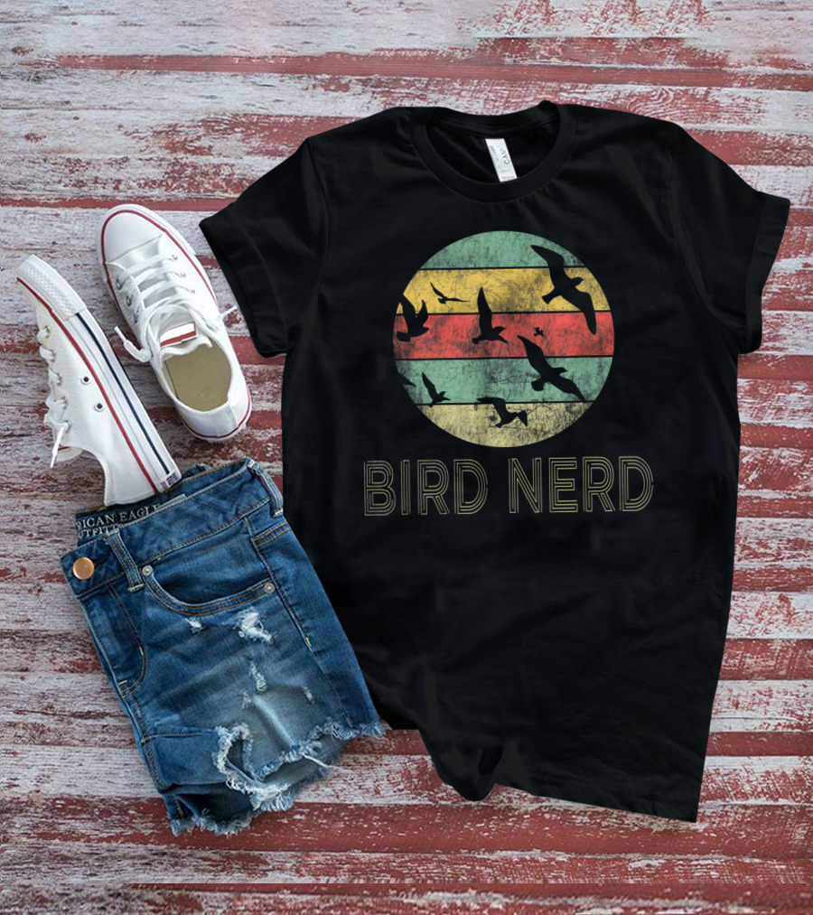 Retro Vintage Bird Nerd Birding Funny Bird Wat T-Shirt