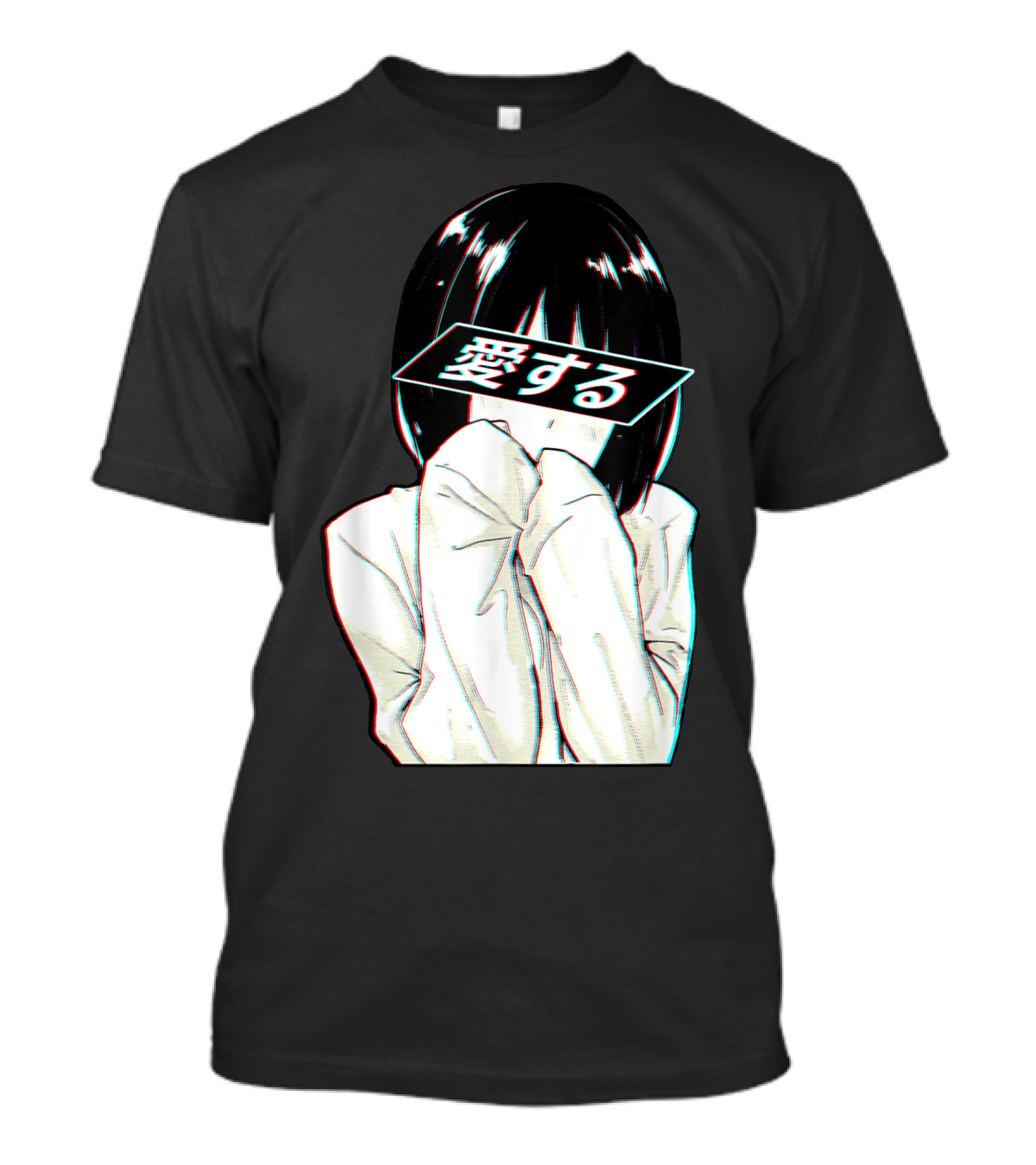 Sad Anime Girl Ai Suru Trashy Waifu Clothing Anime T-Shirt