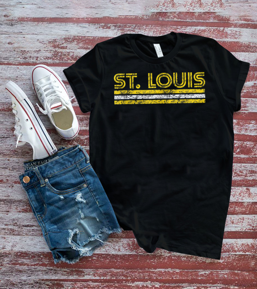 St Louis Missouri Vintage Stripes T-Shirt